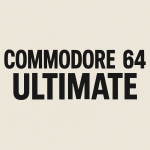 Minimalistisches Titelbild mit der Aufschrift Commodore 64 Ultimate in schwarzer Schrift auf hellem Hintergrund.