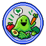 Veganes Bio T-Shirt mit 8-Bit Retro Pixelschleim Monster
